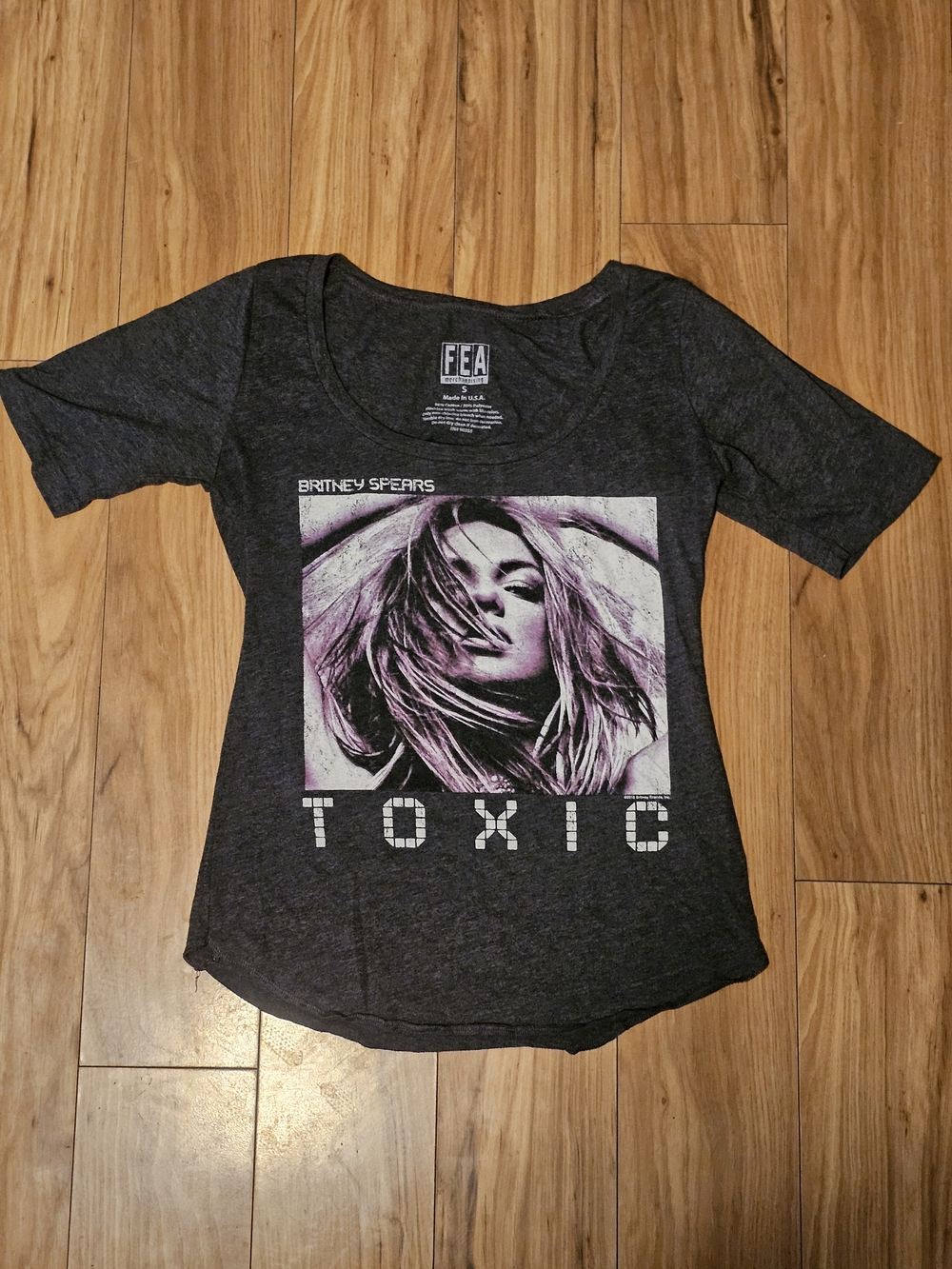 Women's 'Toxic' Britney Spears Graphic Tee in Dark Gray